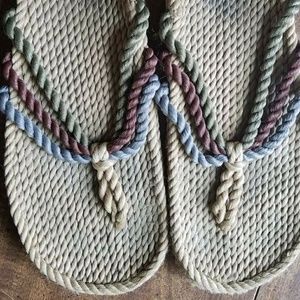 Nomadic state of mind rope sandal flip flops.
